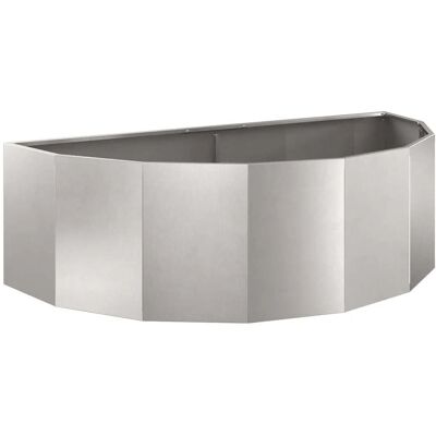 HELLOSHOP26 Fioriera Semi-rotonda Moderna Da Esterno 120 X 60 X 35 Cm Facile Da Mantenere Design Contemporaneo In Acciaio Inossidabile Argento 020052926 HELLOSHOP26 Fioriera Semi-rotonda Moderna Da Esterno 120 X 60 X 35 Cm Facile Da Mantenere Design Contemporaneo In Acciaio Inossidabile Argento 020052926