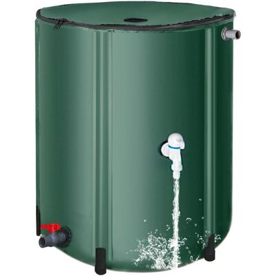 AULEDIO Contenitore Pieghevole 50 l Per Acqua Piovana, Serbatoio In Pvc Con Rubinetto E Filtro Incluso, Resistente Alle Intemperie, Sistema Portatile Per Raccolta E Stoccaggio, Colore Verde AULEDIO Contenitore Pieghevole 50 l Per Acqua Piovana, Serbatoio In Pvc Con Rubinetto E Filtro Incluso, Resistente Alle Intemperie, Sistema Portatile Per Raccolta E Stoccaggio, Colore Verde
