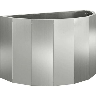 HELLOSHOP26 Fioriera Semi-rotonda Moderna Per Esterni 60 X 30 X 35 Cm In Acciaio Galvanizzato Argento 020052941 HELLOSHOP26 Fioriera Semi-rotonda Moderna Per Esterni 60 X 30 X 35 Cm In Acciaio Galvanizzato Argento 020052941