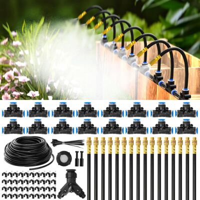 AULEDIO Sistema Irrigazione 30m Kit Goccia, Irrigazione Automatica Giardino Con Ugelli Regolabili AULEDIO Sistema Irrigazione 30m Kit Goccia, Irrigazione Automatica Giardino Con Ugelli Regolabili