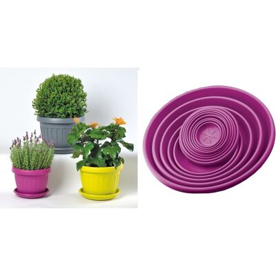 Bama Sottovaso Per Piante Rotondo Fucsia Ø 30 Cm Bama Sottovaso Per Piante Rotondo Fucsia Ø 30 Cm
