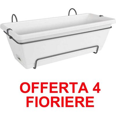 ALTRO Offerta 4 Fioriera Barcelona Allin1 50cm White ALTRO Offerta 4 Fioriera Barcelona Allin1 50cm White