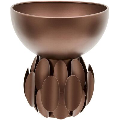 ATMOSPHERA Ciotolina Decorativa Barrel, Diametro 25 Cm, Marrone Metallizzato - Créateur D'Intérieur ATMOSPHERA Ciotolina Decorativa Barrel, Diametro 25 Cm, Marrone Metallizzato - Créateur D'Intérieur