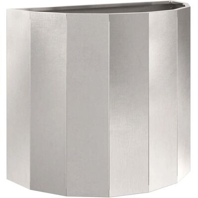 HELLOSHOP26 Fioriera Semi-tonda Moderna Da Esterno 60 X 30 X 50 Cm In Acciaio Inossidabile Argento 020052961 HELLOSHOP26 Fioriera Semi-tonda Moderna Da Esterno 60 X 30 X 50 Cm In Acciaio Inossidabile Argento 020052961