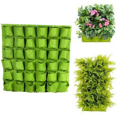 OEM Green Garden - Vaso Per Piante Verticale Multi-tasche Da Parete, In Feltro, Per Interni Ed Esterni - 36 Tasche (100 X 100 Cm) OEM Green Garden - Vaso Per Piante Verticale Multi-tasche Da Parete, In Feltro, Per Interni Ed Esterni - 36 Tasche (100 X 100 Cm)
