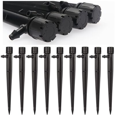AULEDIO 20 Irrigatori 360° Con Flusso Regolabile – Ugelli In Plastica Resistenti Ai Raggi Uv – Per Giardino – Nero AULEDIO 20 Irrigatori 360° Con Flusso Regolabile – Ugelli In Plastica Resistenti Ai Raggi Uv – Per Giardino – Nero