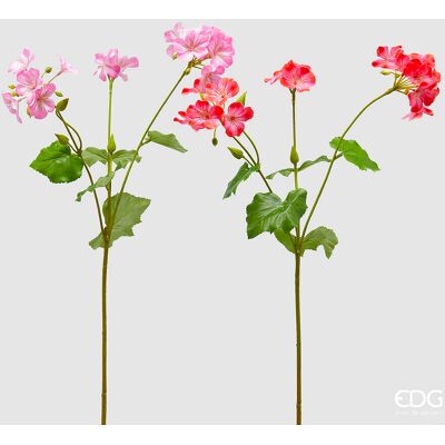 EDG Enzo De Gasperi Geranio Ramo Con Foglie Ass. H 75 Cm Pianta Artificiale Rosa Scuso O Chiaro 1 Pz EDG Enzo De Gasperi Geranio Ramo Con Foglie Ass. H 75 Cm Pianta Artificiale Rosa Scuso O Chiaro 1 Pz