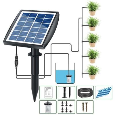 OEM Irrigatore Solare Automatico Con Batteria Da 2200 Mah E 6 Programmi, Per Uso Interno/esterno – Per Un Massimo Di 10 Piante In Vaso. OEM Irrigatore Solare Automatico Con Batteria Da 2200 Mah E 6 Programmi, Per Uso Interno/esterno – Per Un Massimo Di 10 Piante In Vaso.