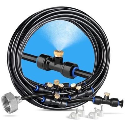 SCORPIO Aougo – Sistema Di Nebulizzazione Per Esterni Da 8 Metri Con 7 Ugelli In Ottone – Adattatore In Ottone – Raffreddamento Fino A 20°c – Irrigazione Per Giardini E Serre – 1 Adattatore SCORPIO Aougo – Sistema Di Nebulizzazione Per Esterni Da 8 Metri Con 7 Ugelli In Ottone – Adattatore In Ottone – Raffreddamento Fino A 20°c – Irrigazione Per Giardini E Serre – 1 Adattatore