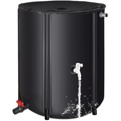 AULEDIO Contenitore Pieghevole 160 l Per Acqua Piovana, Serbatoio In Pvc Con Rubinetto E Filtro Incluso, Resistente Alle Intemperie, Sistema Portatile Per Raccolta E Stoccaggio, Colore Nero AULEDIO Contenitore Pieghevole 160 l Per Acqua Piovana, Serbatoio In Pvc Con Rubinetto E Filtro Incluso, Resistente Alle Intemperie, Sistema Portatile Per Raccolta E Stoccaggio, Colore Nero