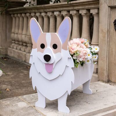 Zone Grazioso Vaso Per Fiori A Forma Di Cane, Vaso In Pvc A Forma Di Animale, Grande Fioriera Da Esterno, Vaso Decorativo Con Canali Di Drenaggio, Contenitori Per Giardinaggio (corgi) Zone Grazioso Vaso Per Fiori A Forma Di Cane, Vaso In Pvc A Forma Di Animale, Grande Fioriera Da Esterno, Vaso Decorativo Con Canali Di Drenaggio, Contenitori Per Giardinaggio (corgi)