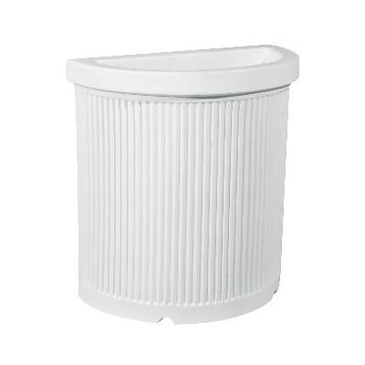 ELBI - Semicerchio Resina Millerighe 54 Cm. Bianco ELBI - Semicerchio Resina Millerighe 54 Cm. Bianco