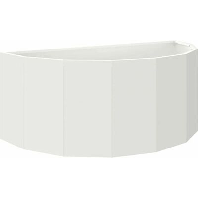 HELLOSHOP26 Fioriera Semi-tonda Moderna Design Esterno 90 X 45 X 35 Cm Atmosfera Chic In Acciaio Bianco 020052930 HELLOSHOP26 Fioriera Semi-tonda Moderna Design Esterno 90 X 45 X 35 Cm Atmosfera Chic In Acciaio Bianco 020052930
