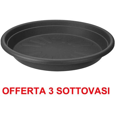 ALTRO Offerta 3 Sottovaso Universal Saucer Round 30cm Antracite ALTRO Offerta 3 Sottovaso Universal Saucer Round 30cm Antracite
