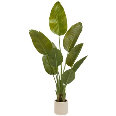 ATMOSPHERA Albero Di Banane Artificiale Lora H140 Cm Con Vaso Bianco - Créateur D'Intérieur ATMOSPHERA Albero Di Banane Artificiale Lora H140 Cm Con Vaso Bianco - Créateur D'Intérieur