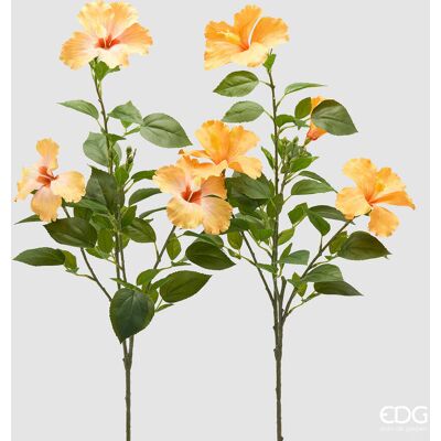 EDG Enzo De Gasperi Hibiscus Ramo X4 Con Foglie Pianta Artificiale Ass. H 90 Cm D 10 Cm Giallo O Arancione 1 Pz EDG Enzo De Gasperi Hibiscus Ramo X4 Con Foglie Pianta Artificiale Ass. H 90 Cm D 10 Cm Giallo O Arancione 1 Pz