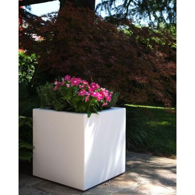 ELBI - Cubo Liscio In Resina Fenice Cm. 85 Bianco ELBI - Cubo Liscio In Resina Fenice Cm. 85 Bianco