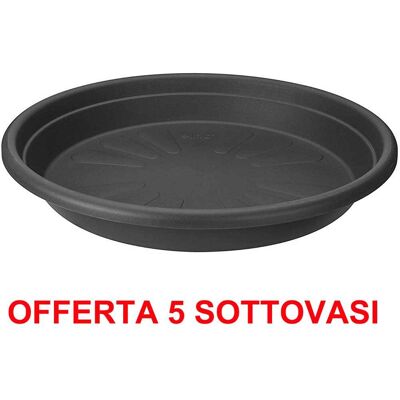 ALTRO Offerta 5 Sottovaso Universal Saucer Round 17cm Antracite ALTRO Offerta 5 Sottovaso Universal Saucer Round 17cm Antracite