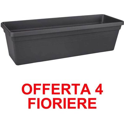 ALTRO Offerta 4 Fioriera Green Basics Trough 50cm Living Black ALTRO Offerta 4 Fioriera Green Basics Trough 50cm Living Black