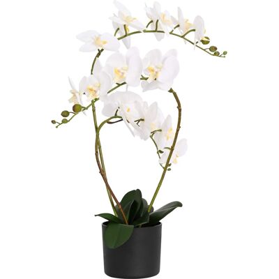 VIDAXL Pianta Di Orchidea Artificiale Con Vaso Bianco 45 X 15 X 65 Cm VIDAXL Pianta Di Orchidea Artificiale Con Vaso Bianco 45 X 15 X 65 Cm