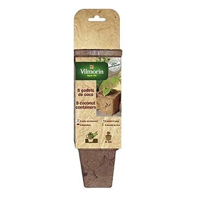 VILMORIN 8 Vasi Di Cocco Quadrati, Мч 8 Cm - VILMORIN 8 Vasi Di Cocco Quadrati, Мч 8 Cm -