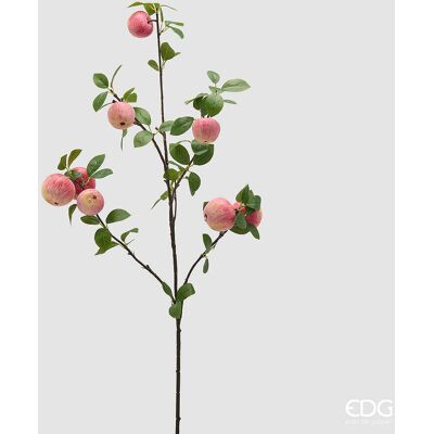 EDG Enzo De Gasperi Ramo Mela X8 Con Foglie Pianta Artificiale H 90 Cm Crema Rosa EDG Enzo De Gasperi Ramo Mela X8 Con Foglie Pianta Artificiale H 90 Cm Crema Rosa