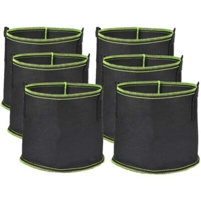 OEM Set Di 6 Sacchi Per La Semina Da 4,67 Galloni (circa 18 Litri) In Tessuto Non Tessuto, Traspiranti, Resistenti, Con Aerazione Radicale Rinforzata E Manici, Di Colore Verde. OEM Set Di 6 Sacchi Per La Semina Da 4,67 Galloni (circa 18 Litri) In Tessuto Non Tessuto, Traspiranti, Resistenti, Con Aerazione Radicale Rinforzata E Manici, Di Colore Verde.