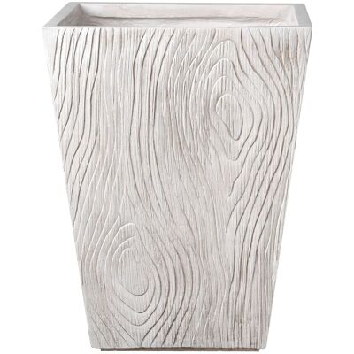 BELIANI Vaso Da Fiori Per Uso Esterno E Interno Rotondo Decorativa In Fibra Di Argilla 42 X 42 X 50 Cm Beige Chiaro Baihe BELIANI Vaso Da Fiori Per Uso Esterno E Interno Rotondo Decorativa In Fibra Di Argilla 42 X 42 X 50 Cm Beige Chiaro Baihe