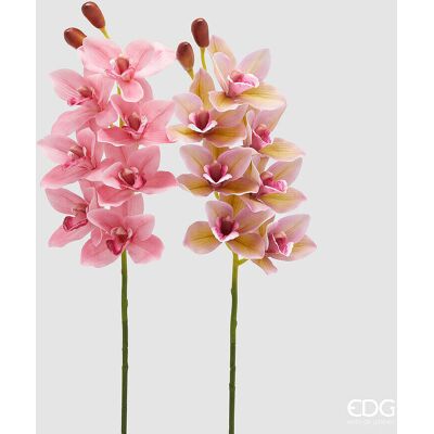 EDG Enzo De Gasperi Ramo Orchidea Cymbidium Artificiale H 80 Cm Con Bocciolo Ass. Two Tone Pink 1 Pz EDG Enzo De Gasperi Ramo Orchidea Cymbidium Artificiale H 80 Cm Con Bocciolo Ass. Two Tone Pink 1 Pz