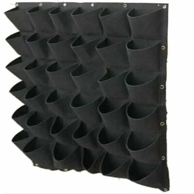 OEM Borsa Per Piante Da Parete Con 36 Tasche - Fioriera Verticale - Fioriera Di Design Sospesa - Parete Verde Da Esterno - Giardino Verticale In Feltro Morbido, Resistente Ed Ecologico - Nero OEM Borsa Per Piante Da Parete Con 36 Tasche - Fioriera Verticale - Fioriera Di Design Sospesa - Parete Verde Da Esterno - Giardino Verticale In Feltro Morbido, Resistente Ed Ecologico - Nero