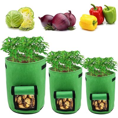 OEM Confezione Da 3 Sacchi Per Piante Da 4 Galloni (circa 15 Litri) Con Finestra/velcro/maniglia. Sacchi Traspiranti Adatti Alla Coltivazione Di Patate, Piante E Ortaggi. OEM Confezione Da 3 Sacchi Per Piante Da 4 Galloni (circa 15 Litri) Con Finestra/velcro/maniglia. Sacchi Traspiranti Adatti Alla Coltivazione Di Patate, Piante E Ortaggi.