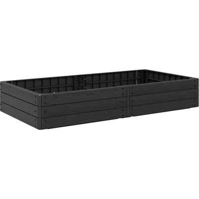 VIDAXL Letto Rialzato Nero 151 X 75,5 X 25 Cm Pp VIDAXL Letto Rialzato Nero 151 X 75,5 X 25 Cm Pp