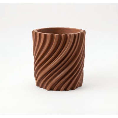 OEM Vaso Da Fiori Moderno, Ondulato E Marrone, Dalla Forma Contorta, Per Piante. OEM Vaso Da Fiori Moderno, Ondulato E Marrone, Dalla Forma Contorta, Per Piante.