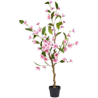BELIANI Pianta Artificiale In Plastica Per Uso Interno Magnolia Tree BELIANI Pianta Artificiale In Plastica Per Uso Interno Magnolia Tree