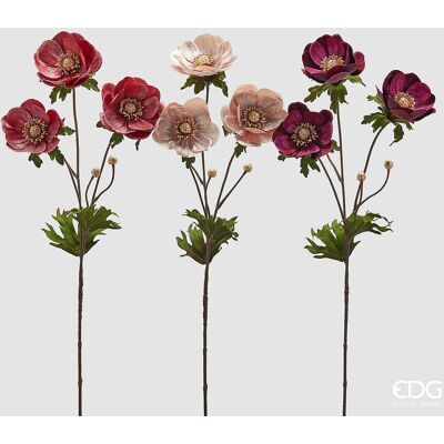 EDG Enzo De Gasperi Anemone Velluto Ramo Con Foglie Ass. H 80 Cm Pink Mix 1 Pz EDG Enzo De Gasperi Anemone Velluto Ramo Con Foglie Ass. H 80 Cm Pink Mix 1 Pz