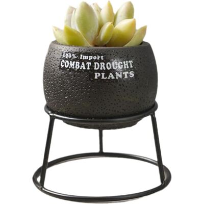 OEM 1 Pot De Fleurs En Béton De Style Scandinave - Pour Bureau - En Fer - Pour Plantes Grasses, Aloe Vera, Cactus, Décoration De Bureau À Domicile OEM 1 Pot De Fleurs En Béton De Style Scandinave - Pour Bureau - En Fer - Pour Plantes Grasses, Aloe Vera, Cactus, Décoration De Bureau À Domicile