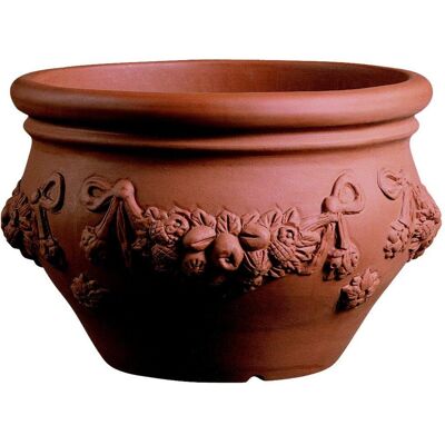 ELBI - Cache Pot Festonato In Resina Terracotta ELBI - Cache Pot Festonato In Resina Terracotta