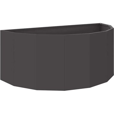 HELLOSHOP26 Fioriera Semi-tonda Moderna Per Giardino E Terrazza 90 X 45 X 35 Cm In Acciaio Nero 020052929 HELLOSHOP26 Fioriera Semi-tonda Moderna Per Giardino E Terrazza 90 X 45 X 35 Cm In Acciaio Nero 020052929