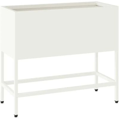 HELLOSHOP26 Fioriera Rialzata Moderna 60 X 26 X 45 Cm Design Contemporaneo Atmosfera Fresca In Acciaio Bianco 020052096 HELLOSHOP26 Fioriera Rialzata Moderna 60 X 26 X 45 Cm Design Contemporaneo Atmosfera Fresca In Acciaio Bianco 020052096