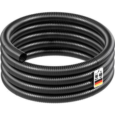 WILTEC Tubo Spiralato Per Pompe Nero 10 M Ø 40 Mm (1 1/2″) Con Spirale Rinforzata In Pvc Anti-attorcigliamento WILTEC Tubo Spiralato Per Pompe Nero 10 M Ø 40 Mm (1 1/2″) Con Spirale Rinforzata In Pvc Anti-attorcigliamento
