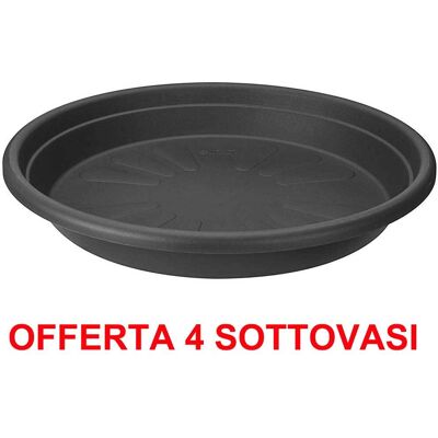Elho Modello Sottovaso Universale - 21cm Antracite Sottovaso per Piante Elho Modello Sottovaso Universale - 21cm Antracite Sottovaso per Piante