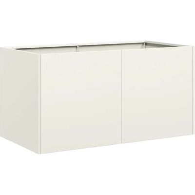 HELLOSHOP26 Fioriera Moderna Da Esterno 80 X 40 X 40 Cm Spazio Versatile Per Piantare Stile Elegante Acciaio Laminato A Freddo Bianco 020051458 HELLOSHOP26 Fioriera Moderna Da Esterno 80 X 40 X 40 Cm Spazio Versatile Per Piantare Stile Elegante Acciaio Laminato A Freddo Bianco 020051458