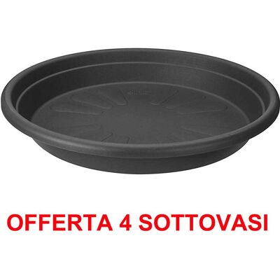 ALTRO Elho - Offerta 4 Sottovaso Universal Saucer Round 35cm Antracite ALTRO Elho - Offerta 4 Sottovaso Universal Saucer Round 35cm Antracite