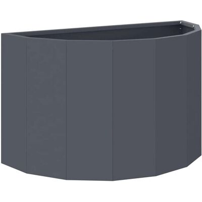 HELLOSHOP26 Fioriera Semi-tonda Moderna Per Esterni 60 X 30 X 35 Cm Design Chic In Acciaio Antracite 020052938 HELLOSHOP26 Fioriera Semi-tonda Moderna Per Esterni 60 X 30 X 35 Cm Design Chic In Acciaio Antracite 020052938