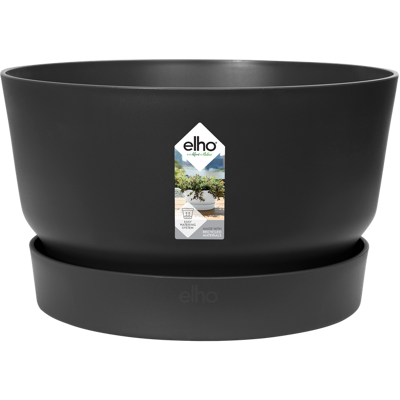 Elho Vaso Greenville Bowl 33cm Living Black - Elho Vaso Greenville Bowl 33cm Living Black -