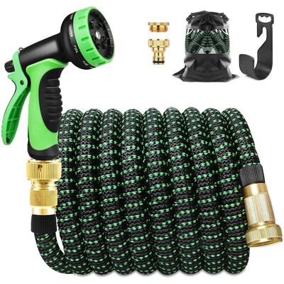 OEM Tubo Da Giardino Estensibile Da 30 M (100 Piedi), Tubo Da Giardino Retrattile Con Supporto E Pistola A Spruzzo A 9 Funzioni, Raccordi In Ottone. OEM Tubo Da Giardino Estensibile Da 30 M (100 Piedi), Tubo Da Giardino Retrattile Con Supporto E Pistola A Spruzzo A 9 Funzioni, Raccordi In Ottone.
