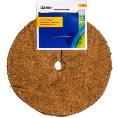 STOCKER Disco Pacciamatura In Fibra Di Cocco Ø25 Cm 3 Pz STOCKER Disco Pacciamatura In Fibra Di Cocco Ø25 Cm 3 Pz