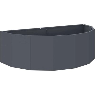 HELLOSHOP26 Fioriera Semi-tonda Estetica Moderna 120 X 60 X 35 Cm Da Esterno In Acciaio Antracite 020052924 HELLOSHOP26 Fioriera Semi-tonda Estetica Moderna 120 X 60 X 35 Cm Da Esterno In Acciaio Antracite 020052924