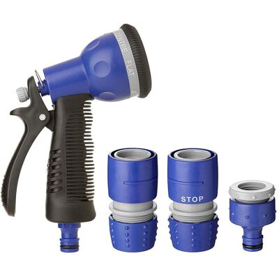 TA-TAY - Tatay 7501 - Kit Spruzzatore A Pistola 7posizioni, 20 X 6,5 X 23 Cm, Colore Blu TA-TAY - Tatay 7501 - Kit Spruzzatore A Pistola 7posizioni, 20 X 6,5 X 23 Cm, Colore Blu