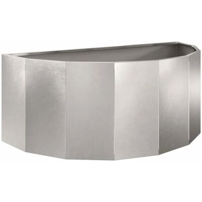 HELLOSHOP26 Fioriera Semi-rotonda Dal Design Moderno Per Esterni 90 X 45 X 35 Cm Facile Da Montare In Acciaio Inossidabile Argento 020052933 HELLOSHOP26 Fioriera Semi-rotonda Dal Design Moderno Per Esterni 90 X 45 X 35 Cm Facile Da Montare In Acciaio Inossidabile Argento 020052933
